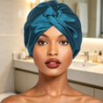 thumbnail image 2 of Miaoju Silk Bonnet, Double-Layered Hair Bonnet for Sleeping Women, Silk Turban, Night Sleep Hair Wrap, 2 of 5