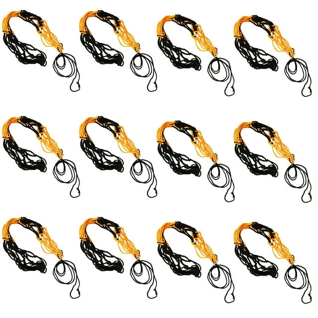 12 Pcs Sacs en Filet Portables Sacs en Filet Multifonctions Sacs de Soccer Résistants à l'Usure Fournitures pour Ballons