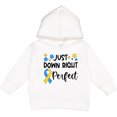 thumbnail image 2 of Inktastic Just Down Right Perfect Down Syndrome Awareness Ribbon Toddler Hoodie, 2 of 4