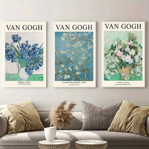 3pcs/1pc 1Set Matisse Posters Van Gogh Home Decor Decoration Abstract Prints Canvas Decorative Painting Interior Wall Art Mura