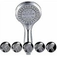 thumbnail image 1 of Hand Shower Head 5 In 1 Chrome. Powerful High Pressure Shower Head With 5 Modes. Water-saving Shower Head For Bathroom, Spa, Round 11cm, 1 of 5