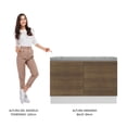 thumbnail image 3 of Mueble Madesa Glamy 120 cm 2 Puertas (Con Encimera) - Blanco/Marrón Madesa G24120GLCT, 3 of 7