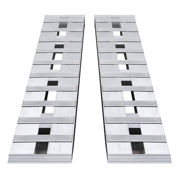 Griptix Set of 2 Aluminum Ramps – Strong 6000 lbs Load Capacity, Easy Transport for Vehicles, Lawn Mowers, and More