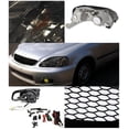 thumbnail image 2 of Spec-D Tuning Smoked Lens Headlights Black Grill Yellow Fog Lights Compatible with 1999-2000 Honda Civic Dx Ex Lx Si, 2 of 2