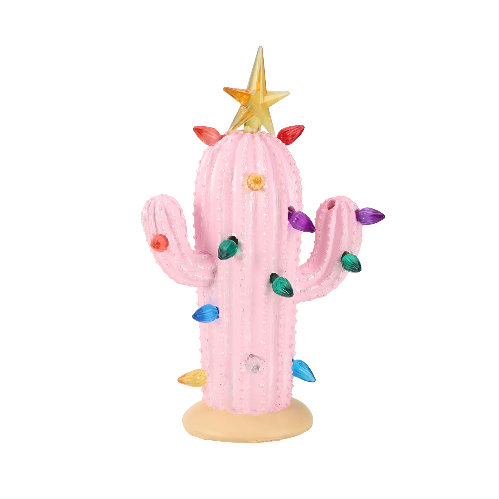 El Paso Mall vintage lightup ceramic cactus，Christmas Tree desktop