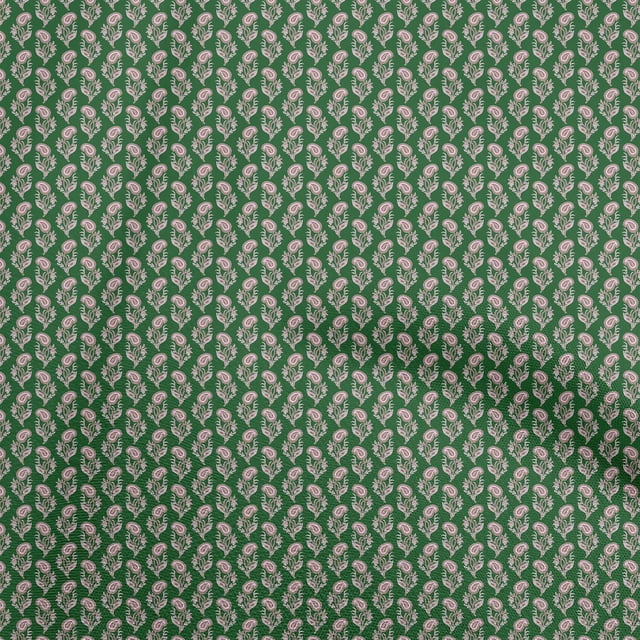 oneOone Rayon Green Fabric Paisley Sewing Craft Projects Fabric Prints By Yard 56 Inch Wide