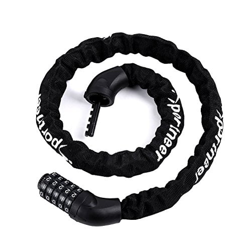 UBULLOX Bike Chain Lock 3FT Combination Bike Lock 5-Digit Resettable Combination Bicycle Lock Anti-Theft Combination Bicycle Chain Lock for Bicycle Motorcycle and More. 