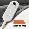 thumbnail image 4 of Heated Blanket Electric King - Dual Control Ultimate Safety with Dual-Core Tech, ETL Certified, 100x90", 10H Auto Off, 8 Heat Levels, Dual-Sided Flannel & , Ideal for Spacious King Size Beds, 4 of 8