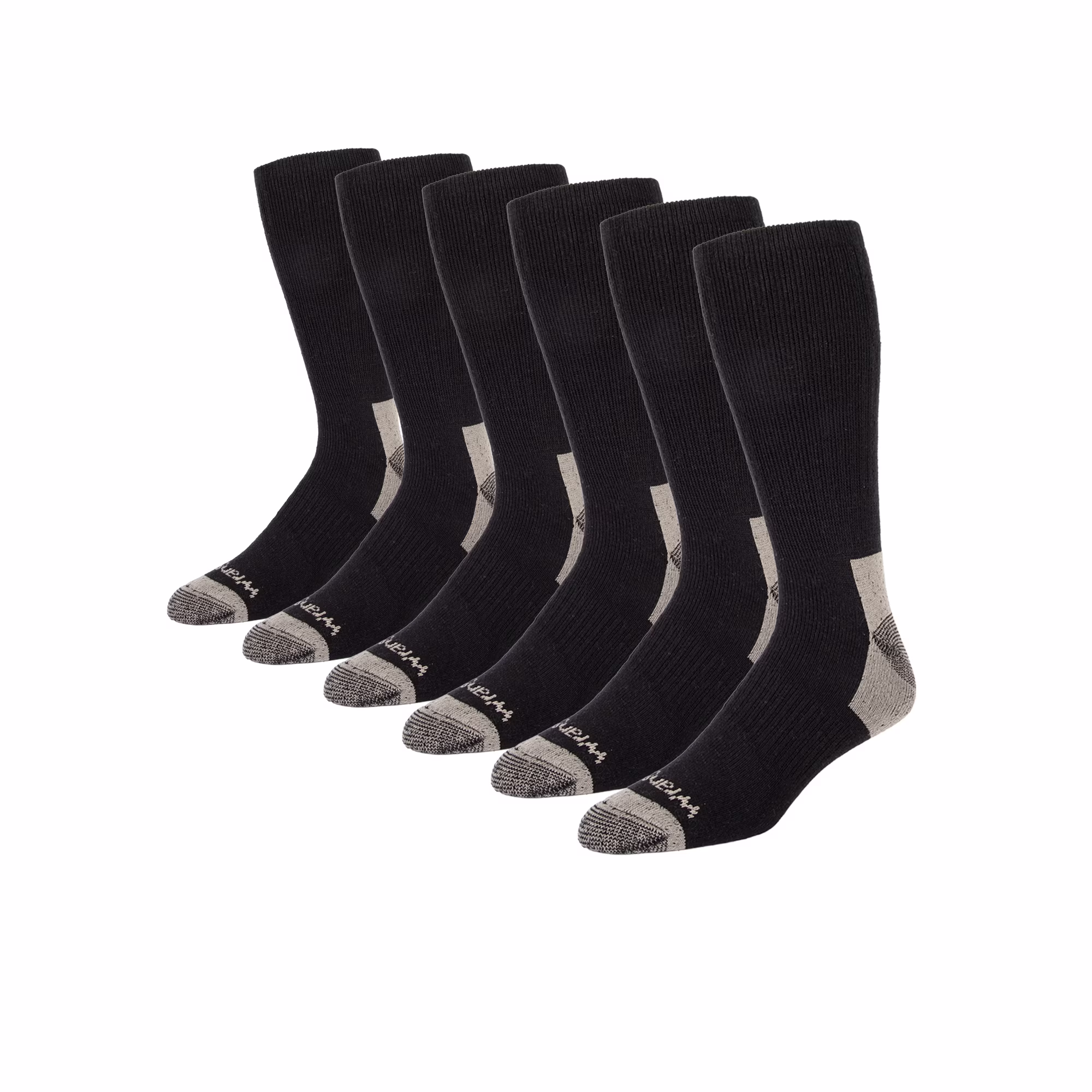 thumbnail image 2 of Wrangler Men's Ultimate Comfort Crew Socks, Work Socks for Men, Black, 6 Pack, 2 of 5