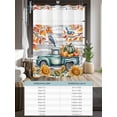 thumbnail image 6 of No Hook Cloth Fabric Shower Curtain with Snap in Liner, Fall Green Truck Waterproof Shower Curtains Set with See Through Top Window, Thanksgiving Pumpkin Sunflower Leaf Wood Bath Curtains 72"x84", 6 of 6