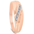 thumbnail image 2 of Pompeii Mens Rose Gold 1/4 Ct Diamond Wedding Band High Polished Ring (I/J,I2-I3), 2 of 2