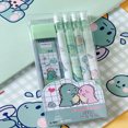 thumbnail image 3 of YOPTOP Automatic Mechanical Pencil Set with Cute Peach Dinosaur Cartoon Design, 0.5mm, High Aesthetic Value, 1 Count, 3 of 7