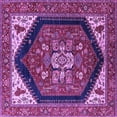 thumbnail image 1 of Ahgly Company Indoor Square Oriental Purple Industrial Area Rugs, 3' Square, 1 of 4
