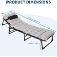 thumbnail image 2 of Camping Cots for Adults, Camping Bed with Thick Removable Mattress, Folding Cot Easy Setup & Space-Saving, 400LBS Heavy Duty for Camping, Travel, Office, Guest, 190cm74.8, 2 of 7