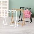 thumbnail image 2 of 1/12 Dollhouse Clothes Rack Garment Organizer Hangers Set Dollhouse Mini Furniture Decoration Dolls House Accessories, 2 of 9