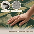thumbnail image 6 of ODIKA 4'x6' Green Deep Tropical Elegance with Exotic Washable Area Rug Lush Botanicals and Avian Motifs in a Vintage for Home Office, Under Desk, Non-Slip Chair-Friendly, Flatwoven, 6 of 7