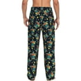 thumbnail image 3 of Picia Colorful Turtles Mens Soft Woven Cotton Elastic Waistband Sleep Pajama Pant Lounge Sleep Pant With Pockets And Drawstring-Small, 3 of 9