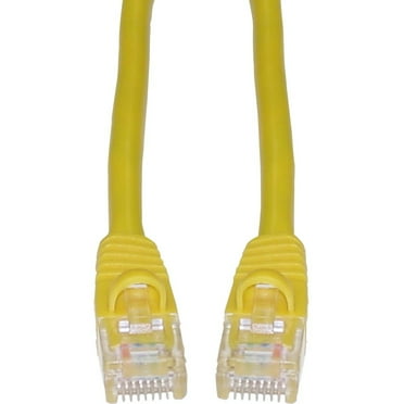CableWholesale Cat5e Yellow Ethernet Patch Cable, Snagless/Molded Boot, 10 foot