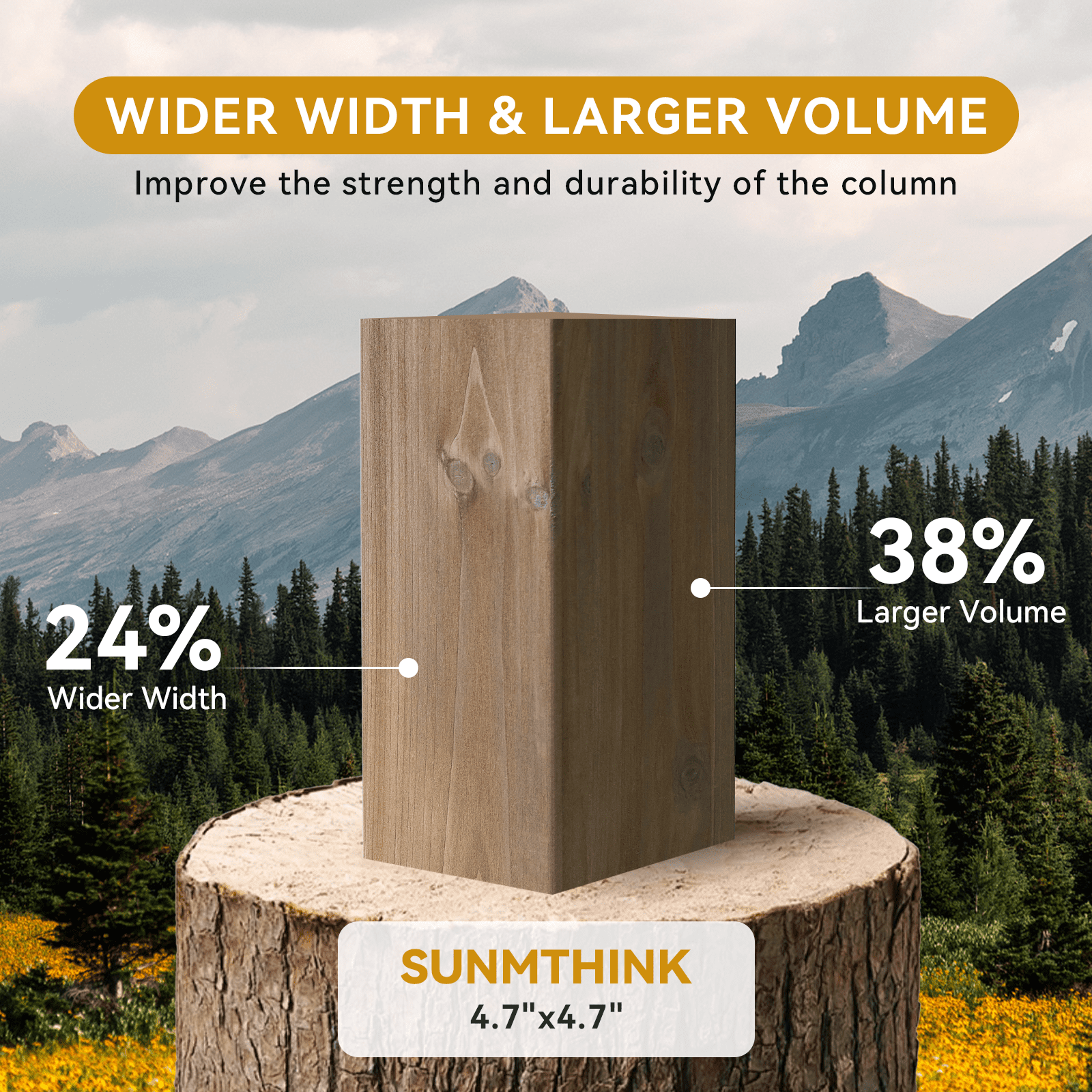 Sunmthink 12' x 20' Outdoor Wood Frame Gazebo, Hardtop Gazebo with Galvanized Steel, Permanent Wooden Pavilion for Patio Backyard Lawn Garden