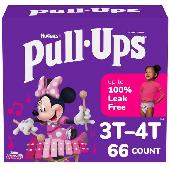 Pantalones de entrenamiento Pull-Ups para niñas con orinal, 3 T-4T (14,5 a 18 kg), 66 unidades