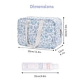 thumbnail image 4 of Travel Toiletry Bag Women Large Cosmetic Bag Travel Makeup Bag Organizer Medicine Bag for Toiletries Essentials Accessories, Blue Flower, 4 of 9