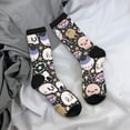 thumbnail image 5 of Bingfone Compression Socks for Women and Men Long Socks for Running Athletic Cycling Nurse- cartoon cute Skull star, 5 of 6