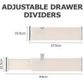 thumbnail image 3 of Divisor de cajones organizador, juego de 4 divisores de cajones ajustables para tocador, baño, cocina y oficina., 3 of 5