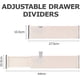 thumbnail image 3 of Divisor de cajones organizador, juego de 4 divisores de cajones ajustables para tocador, baño, cocina y oficina., 3 of 5