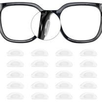 Eyeglass Nose Pads, Soft Silicone Adhesive Air Chamber Glasses Nose Pads, 3.5mm Heighten Nose Pads for Plastic Frames, 20 Pairs (Clear)