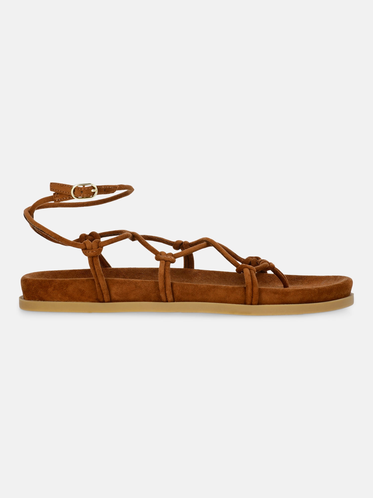 No Boundaries Faux Suede Lace Up Sandals, Women's