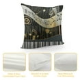 thumbnail image 4 of Nawypu Throw Pillow Cover Decorative Pillow Cases Square Cushion Cover for Sofa Bedroom Living Room Home Decor - Musical Notes with Piano Black, 4 of 5