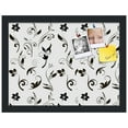 thumbnail image 2 of PinPix 16x12 Custom Cork Bulletin Board Floral Black Flower Poster Board Has a Fabric Style Canvas Finish, Framed in Floral Black Flower, by ArtToFrames (PinPix-123), 2 of 6