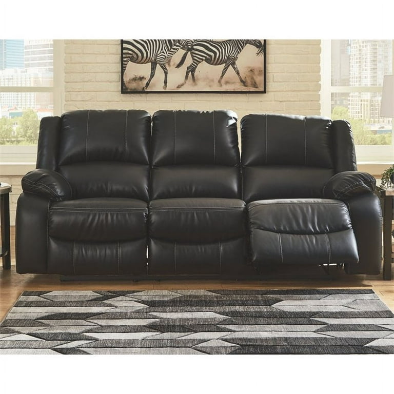 Signature Design by Ashley Calderwell Reclining Sofa in Black