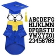 thumbnail image 2 of Dog Graduation Costume Set Include 2025 Pet Graduation Gown with Stole Puppy Grad Cap Lensless Glasses Diy Letter Stickers for Dogs Holiday Costume Accessory Event Decorations Party Essentials, 2 of 6