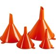 thumbnail image 2 of Embudo de plástico de embudos de cocina redondos para llenar botellas, tarros y recipientes - Juegos de embudos pequeños - Embudo de aceite automotriz para gases, lubricantes y fluidos, naranja JAMW Sencillez, 2 of 3