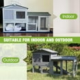 thumbnail image 2 of Chicken Coop Hen House with Run Outdoor Rabbit Cage Indoor Bunny Hutch with Waterproof Roof Poultry Cage, 2 of 7