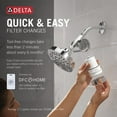 thumbnail image 3 of Delta Faucet Clarifi Standard Shower Filter Attachment with Filter, Hard Water Shower Filter, Shower Head Filter, Chrome 7SF100, 3 of 8