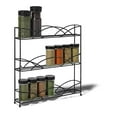 thumbnail image 3 of Spectrum Diversified Countertop 3-Tier Rack Kitchen Cabinet Organizer or Optional Wall-Mounted Storage, 3 Spice Shelves, Raised Rubberized Feet, Black, 3 of 5
