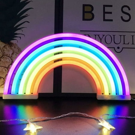 

Rainbow Kids Night Light Christmas Gift LED Rainbow Neon Lights for Wall Decor Party Holiday Decoration