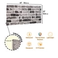 thumbnail image 2 of Ultimate 3D Brick Effect Wall Panels, Wall Cladding Panel, Set of 2, Covers 11 sq ft, Shadowstone, 2 of 7