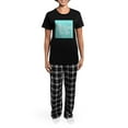 thumbnail image 4 of CafePress - Bride To Be With Veil, Fancy White Type Teal Pajam - Women's Short Sleeve Print T-Shirt and Pants Dark Cotton Pajama Set, 4 of 7