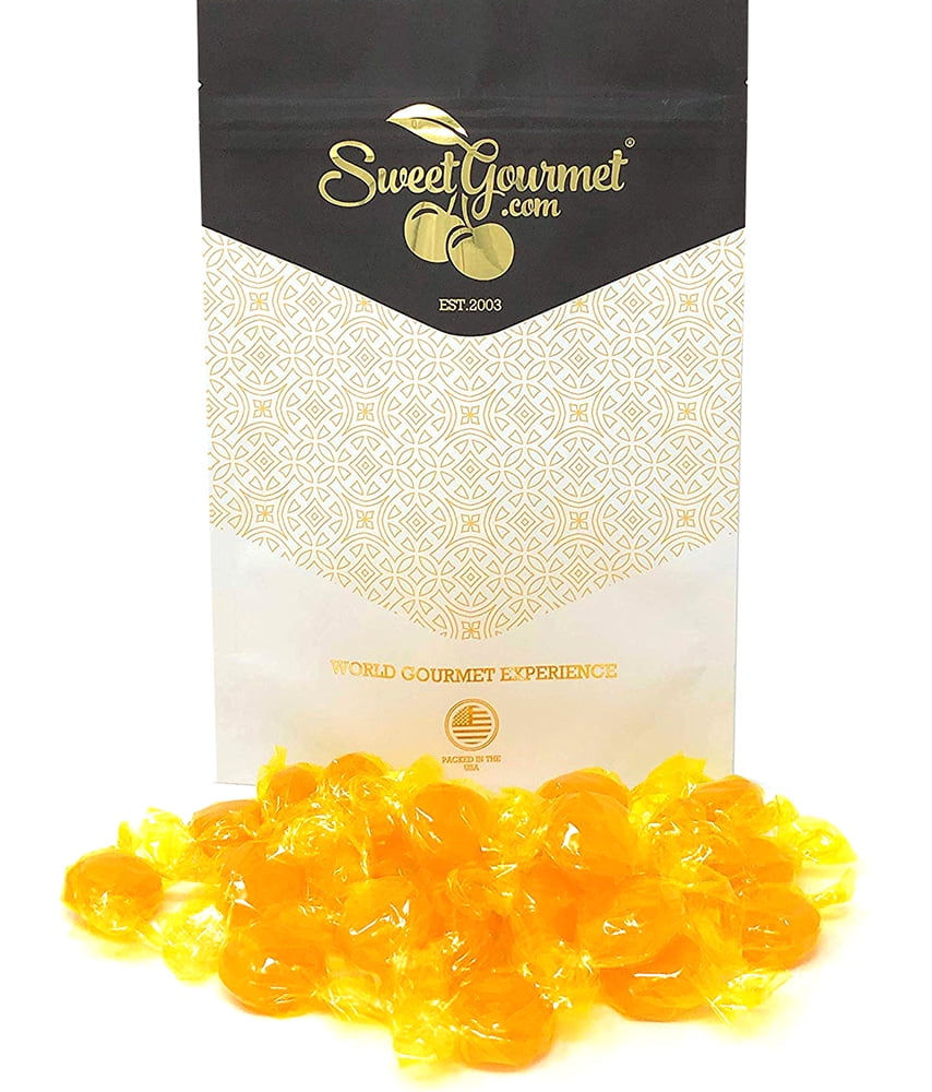 SweetGourmet Butterscotch Buttons | Arcor Premium Bulk Wrapped Hard Candy | 1 Pound