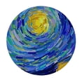 thumbnail image 2 of Wuche Van Gogh Starry Sky Round Fitted Tablecloth Blue Sky Glowing Moon Abstract Impressionist Paintings Elastic Edge Tablecloth Waterproof Oilcloth Table Cover, 2 of 7