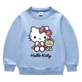thumbnail image 4 of Hello Kitty ropa para niños estampado de dibujos animados niñas dulce cuello redondo manga larga Sudadera con capucha suéter bebé estudiante Casual Top de algodón, 4 of 5