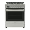 thumbnail image 3 of 30” Inch Professional Gas Range Stove with 5 Burner Cooktop, Rapid Convection Oven, and Digital Timer with Heavy-Duty Cast Iron Grates, Stainless-Steel Appliance, Silver, 3 of 12