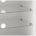 thumbnail image 6 of Raistyw TV Stand with LED Lights , TV Stand Electric Fireplace Glass Shelves with USB Charging Outlet Modern Television Table Center for TV up to 62" White, 58''W*15.5''D*24.4, 6 of 18