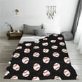 thumbnail image 3 of Baseball Blanket Throw Bedding Room Decor Flannel Blankets For Bed Sofa 40"X30", 3 of 7
