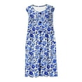 thumbnail image 4 of Xdegoge Sundresses for Women Sleeveless Button Down V Neck Summer Dress Casual A Line Midi Sun Dresses with Pockets Flowy Floral Boho Vacation Beach Dress Ropa Mujer Returns and Refunds, 4 of 7