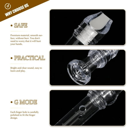 

ABS 8 Hole Flute 1 Set ABS Plastic Flute Children and Adults 8 Hole G Key Fingering Recorder