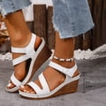 thumbnail image 5 of Aihuaihua Womens Sandals Dressy Wedge Sandals Comfortable 2026 Summer Heels Open Toe Casual Shoes Spring Elegant Ladies Sandal, 5 of 8